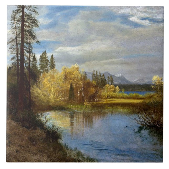 Bierstadt - Outlet at Lake Tahoe Ceramic Tile (Front)