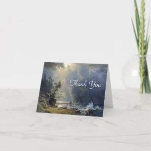 Bierstadt Puget Sound Pacific Coast Painting Thank You Card