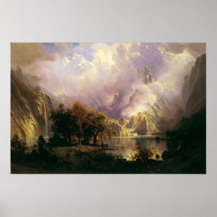 Bierstadt - Rocky Mountain Landscape Poster