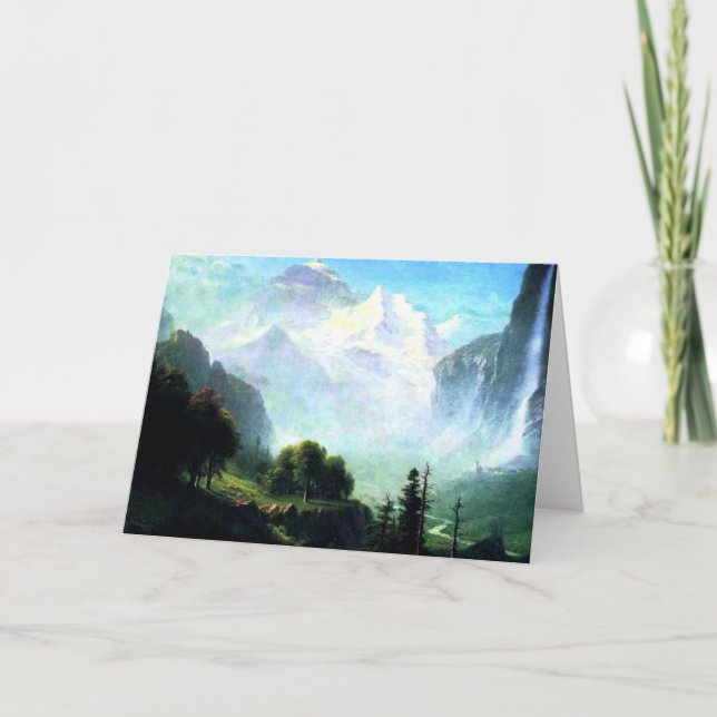 Bierstadt - Staubbach Falls near Lauterbrunnen Card (Front)