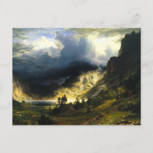 Bierstadt Storm in the Rocky Mountains Postcard