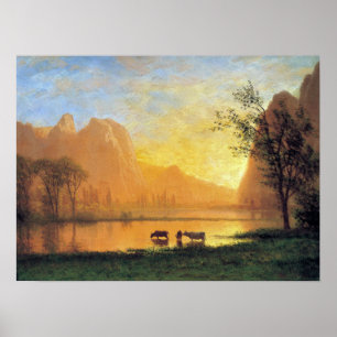 Bierstadt - Sundown At Yosemite Poster
