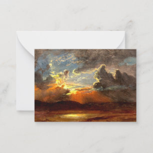 Bierstadt - Sunlit Skies, beautiful landscape art Card