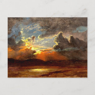 Bierstadt - Sunlit Skies, beautiful landscape art Postcard