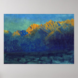 Bierstadt - Sunrise In The Sierras 1872 Poster