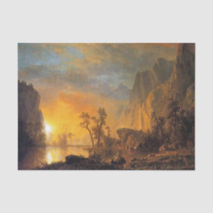 Bierstadt Sunset in the Rockies Painting Tissue Paper
