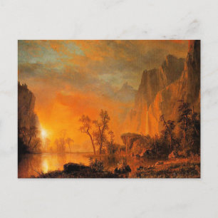 Bierstadt - Sunset in the Rockies Postcard