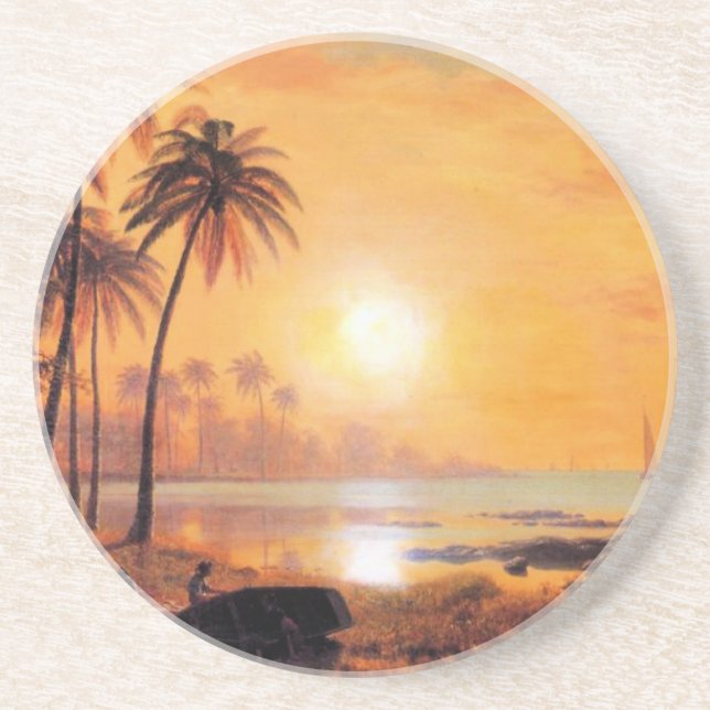 Bierstadt - Tropical Landscape Coaster (Front)