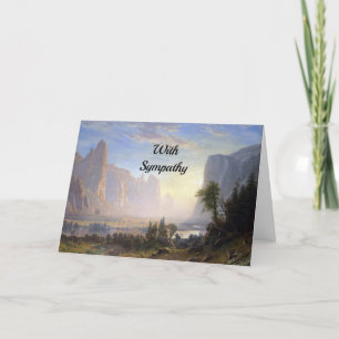 Bierstadt Valley Yosemite Painting Sympathy Card