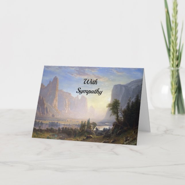 Bierstadt Valley Yosemite Painting Sympathy Card (Front)
