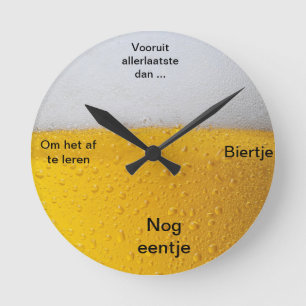 Biertje Klok Round Clock