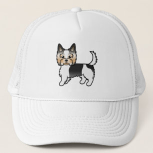 Biewer Terrier Biewer Yorkie Cute Cartoon Dog Trucker Hat