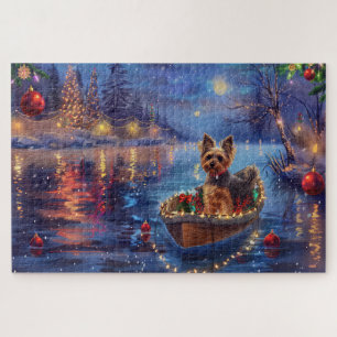 Biewer Terrier Christmas Festive Voyage Jigsaw Puzzle