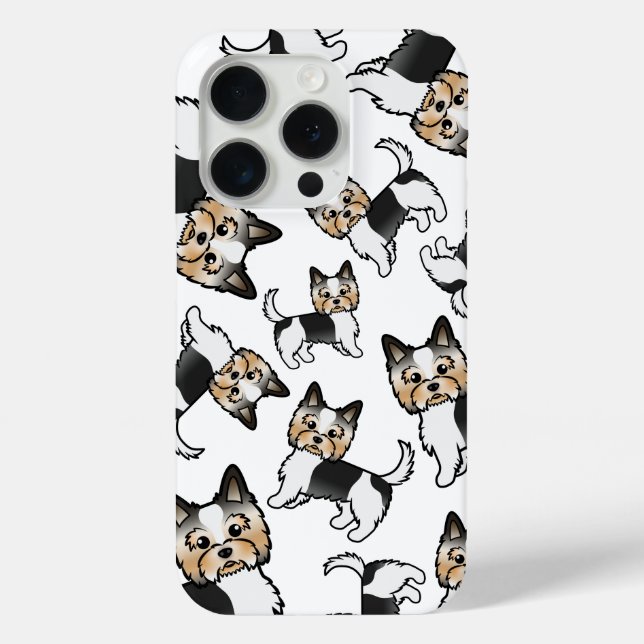 Biewer Terrier Cute Cartoon Dog Pattern Case-Mate iPhone Case (Back)