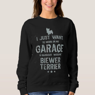 Biewer Terrier Dad Garage Men Hang Sweatshirt
