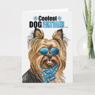 Biewer Terrier Dog Coolest Dad Ever Father's Day Holiday Card