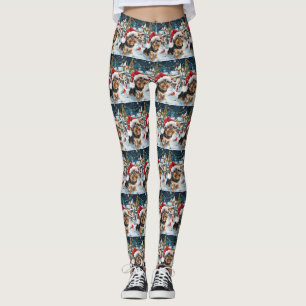Biewer Terrier Dog Winter Wonderland Christmas Joy Leggings
