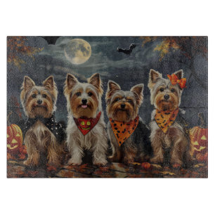 Biewer Terrier Halloween Spooky Cutting Board