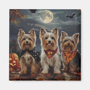 Biewer Terrier Halloween Spooky Magnet