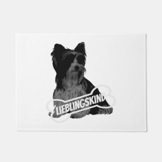Biewer Terrier portrait, funny saying Classic T-Sh Doormat