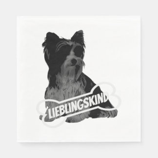 Biewer Terrier portrait, funny saying Classic T-Sh Napkin