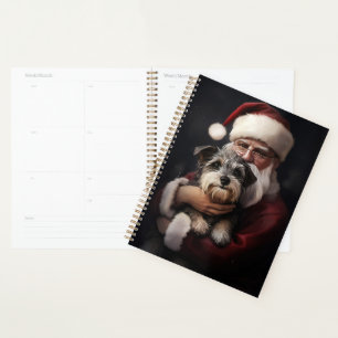 Biewer Terrier With Santa Claus Festive Christmas Planner