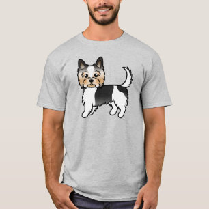 Biewer Terrier Yorkshire Terrier Cute Cartoon Dog T-Shirt