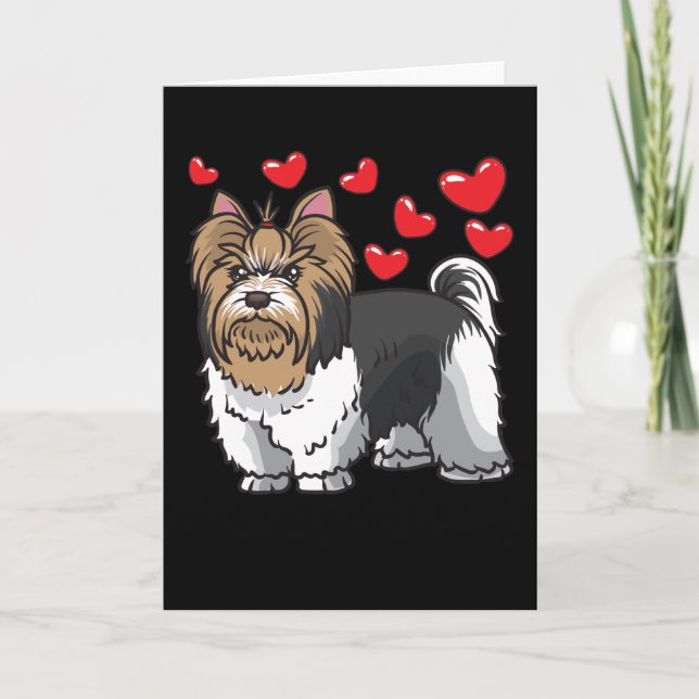 Biewer Yorkshire Terrier Dogs Card (Front)