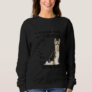 Biewer Yorkshire Terrier Quote Mum Dad Cute Beaver Sweatshirt