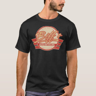 Biffs Auto Detailing in Red Back To The Future Mov T-Shirt