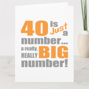 Big 40th Birthday Card
