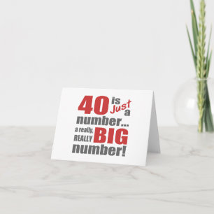 Big 40th Birthday Card