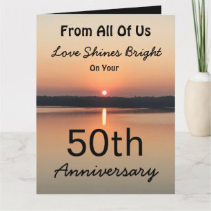 BIG 50th Anniversary From All Love Shines Bright Card