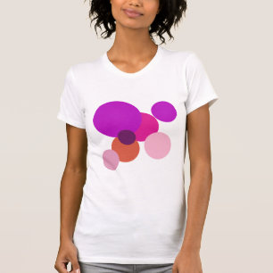 Big 70s polka dots in purple T-Shirt