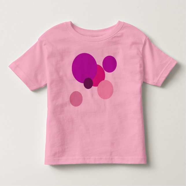Big 70s polka dots in purple toddler T-Shirt (Front)