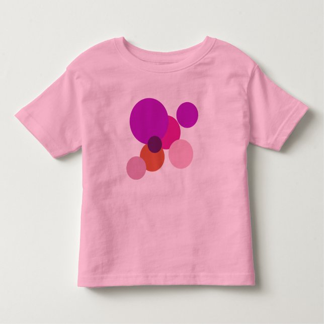 Big 70s polka dots in purple toddler T-Shirt (Front)