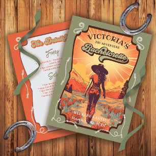 Big Adventure Cowgirl Bachelorette Party Invitation