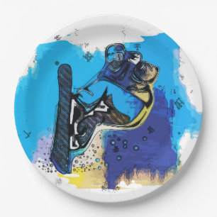 Big Air Jumps! - Snowboarding Fool  Paper Plate