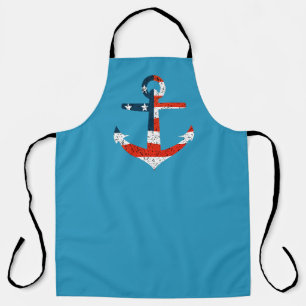 Big American Flag Anchor Apron