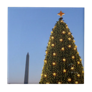 Big and Little Christmas Trees II Holiday in DC Ceramic Tile