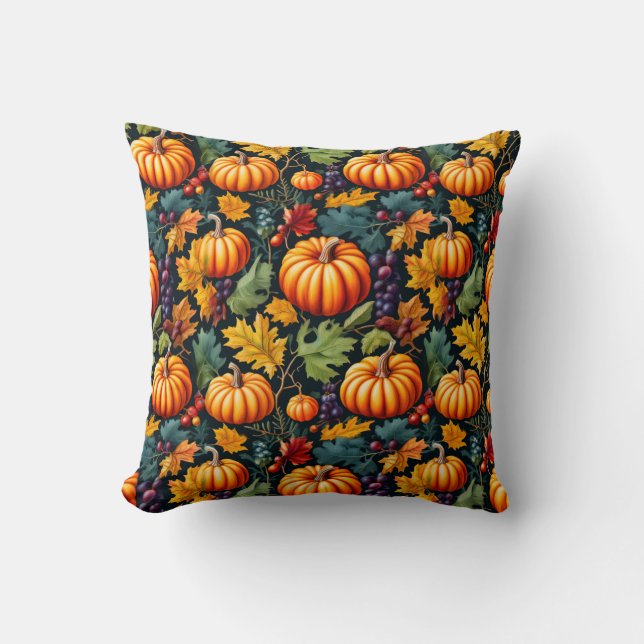 Big and Little Fall Pumpkins Cushion (Front)