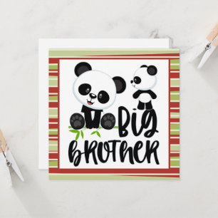 Big and Small Cute Pandas with Big Brother Quote
