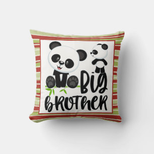 Big and Small Cute Pandas with Big Brother Quote Cushion
