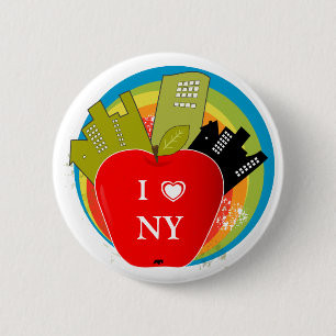Big Apple - New York 6 Cm Round Badge