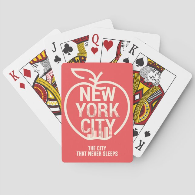 Big Apple New York City Modern Playing Cards (Back)