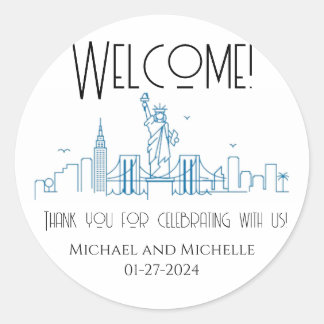 Big Apple New York  Wedding Welcome bag Sticker