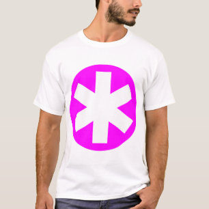 Big Asterisk - Magenta and White T-Shirt