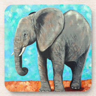 Big Baby Elephant Painting Coaster