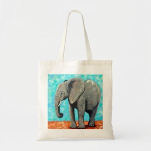 Big Baby Elephant Painting  Tote Bag