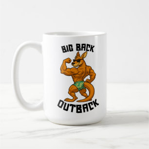 Big Back Outback - Funny Gym Kangaroo, Coffee Mug